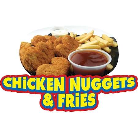 Signmission Safety Sign, 9 in Height, Vinyl, 6 in Length, Chicken Nuggets & Fries D-DC-8-Chicken Nuggets & Fries